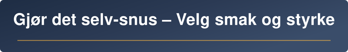 Gjør det selv snus