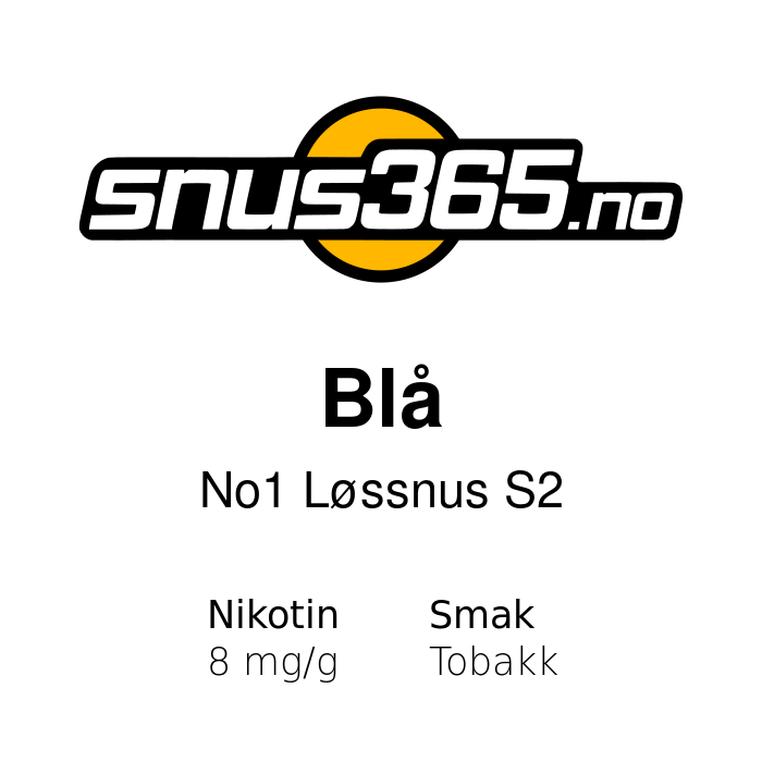 Blå No1 Løssnus S2