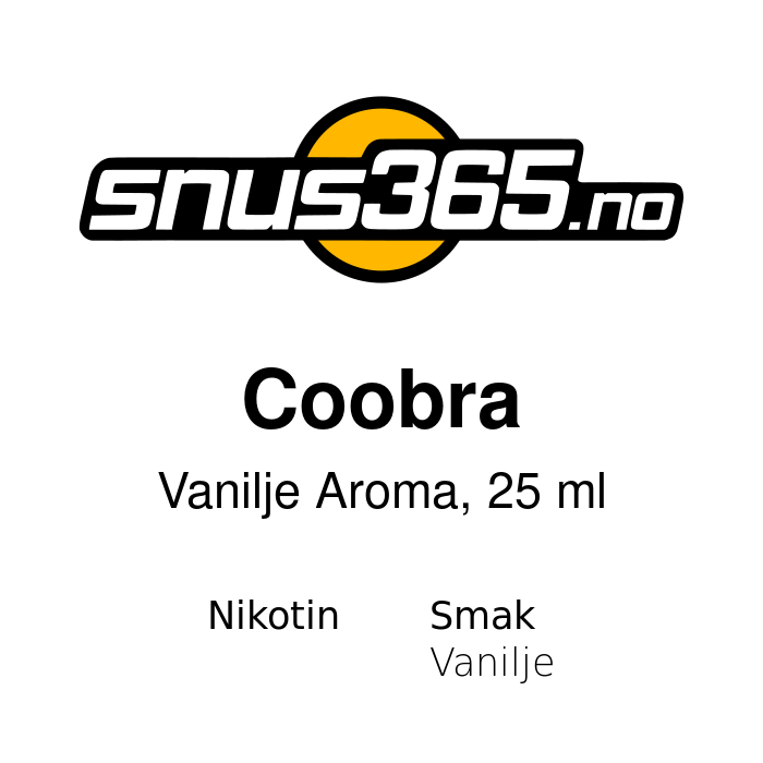 Coobra Vanilje Aroma, 25 ml