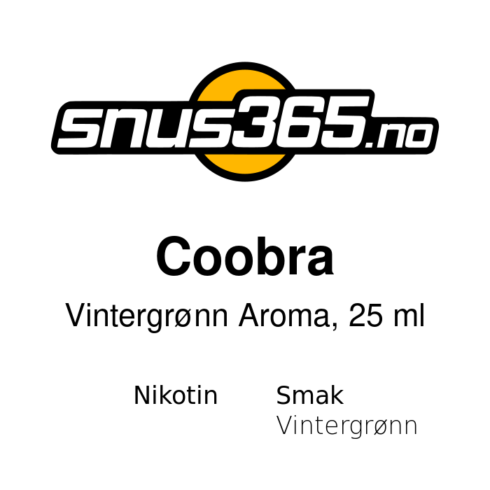 Coobra Vintergrønn Aroma, 25 ml