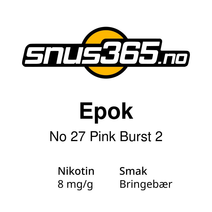 Epok No 27 Pink Burst 2