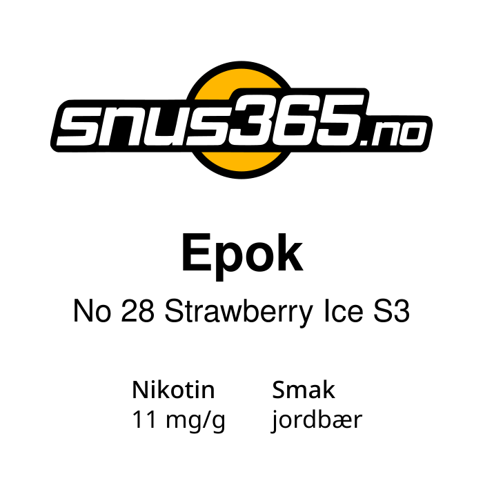 Epok No 28 Strawberry Ice S3