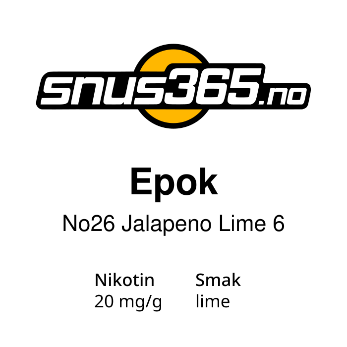 Epok No26 Jalapeno Lime 6