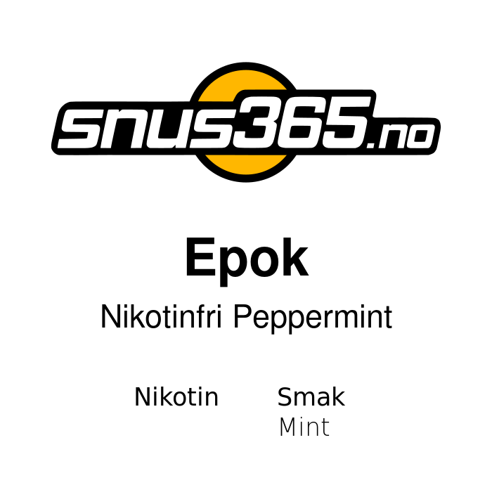 Epok Peppermint Nikotinfri Snus