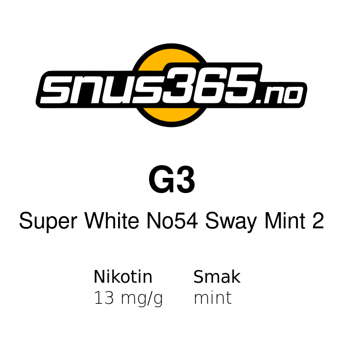 G3 Super White No54 Sway Mint 2