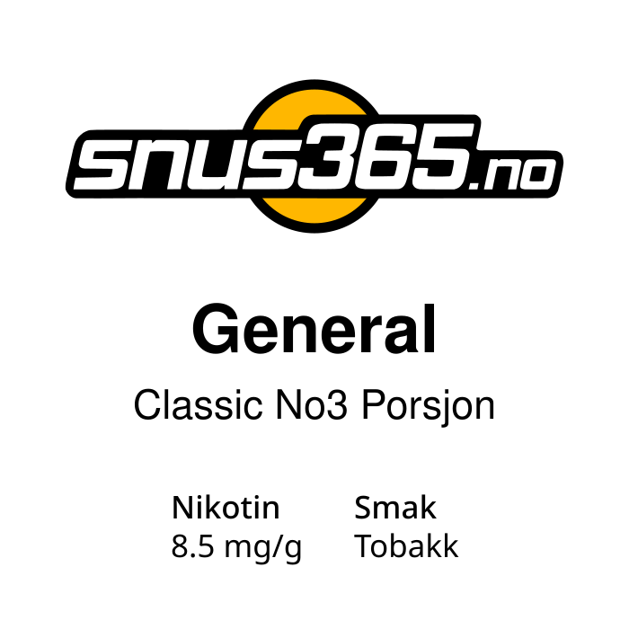 General Classic No3 Porsjon