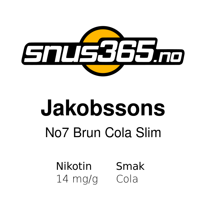 Jakobssons No7 Brun Cola Slim