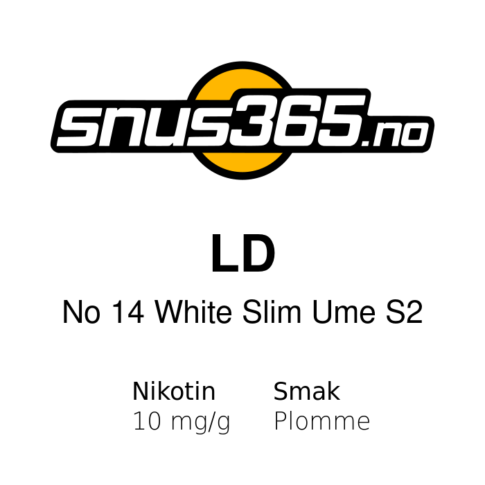 LD No 14 White Slim Ume S2