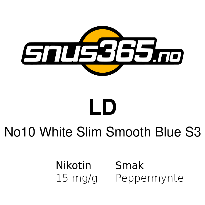 LD No10 White Slim Smooth Blue S3