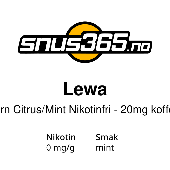 LEWA Burn Citrus/Mint Nikotinfri - 20mg koffein