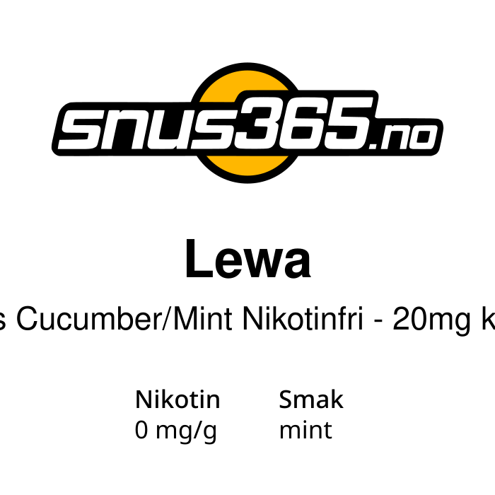 LEWA Focus Cucumber/Mint Nikotinfri - 20mg koffein