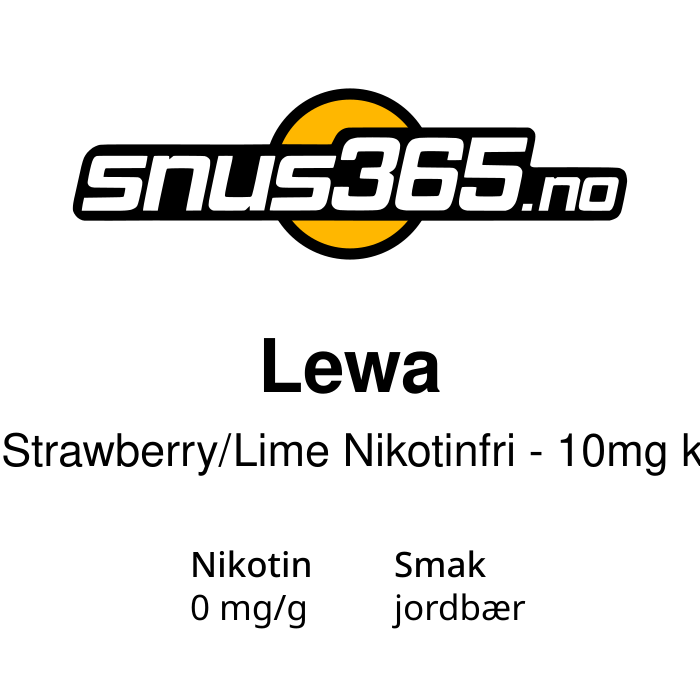LEWA Glow Strawberry/Lime Nikotinfri - 10mg koffein