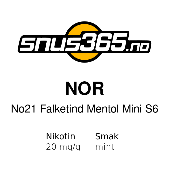 NOR No21 Falketind Mentol Mini S6 NOR No21 Falketind Mentol Mini S6