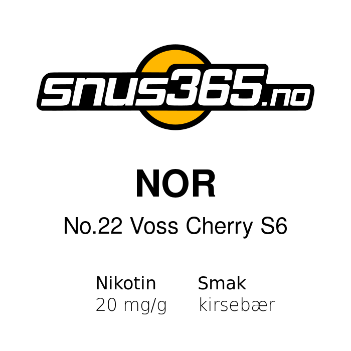 NOR No.22 Voss Cherry S6 NOR No.22 Voss Cherry S6