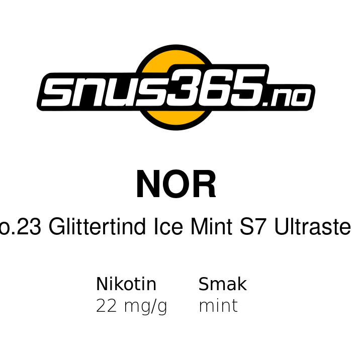 NOR No.23 Glittertind Ice Mint S7 Ultrasterk NOR No.23 Glittertind Ice Mint S7 Ultrasterk