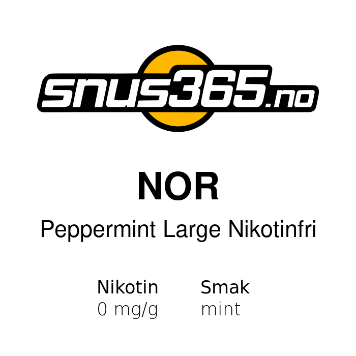 NOR Peppermint Large Nikotinfri NOR Peppermint Large Nikotinfri
