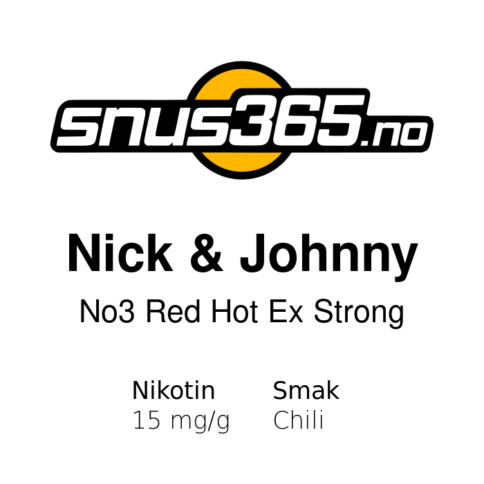 Nick & Johnny No3 Red Hot Ex Strong