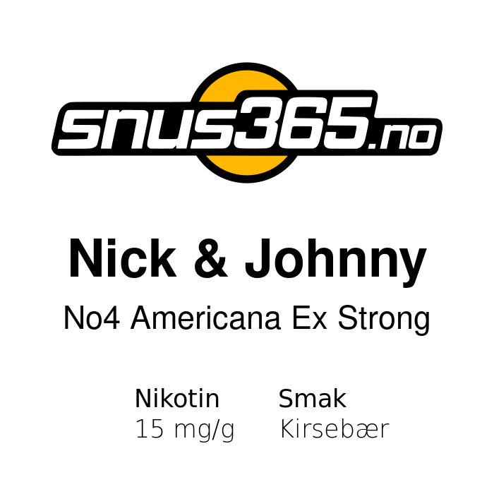 Nick & Johnny No4 Americana Ex Strong