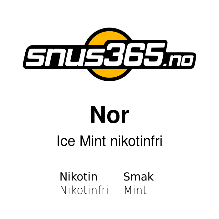 Nor Ice Mint nikotinfri