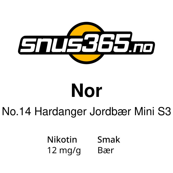 Nor No.14 Hardanger Jordbær Mini S3
