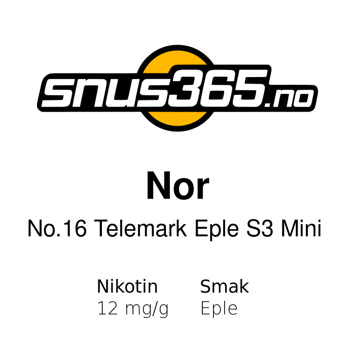 Nor No16 Telemark Eple S3 Mini 