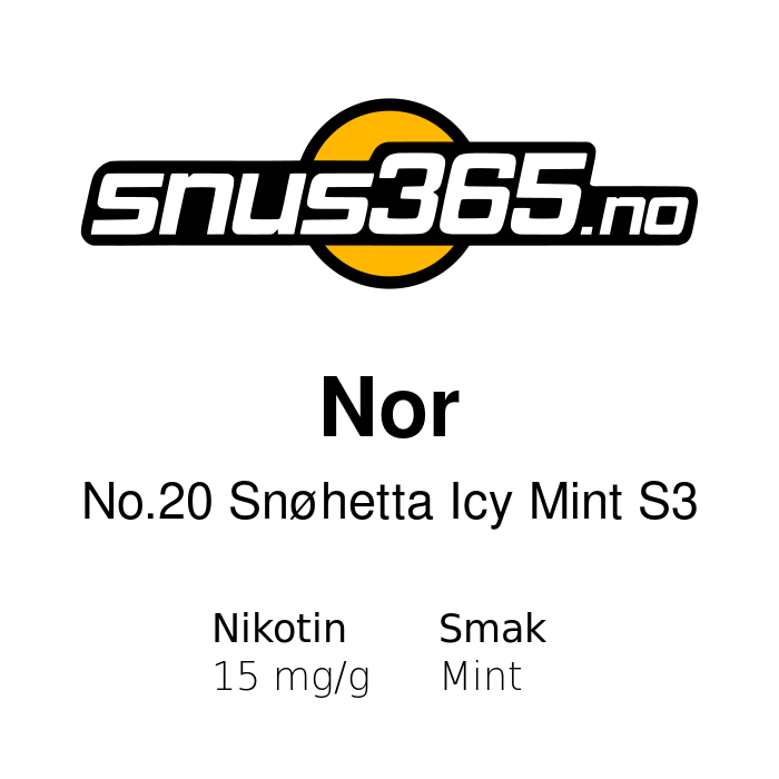 Nor No.20 Snøhetta Icy Mint S3