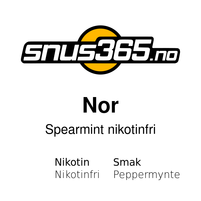 Nor Spearmint nikotinfri