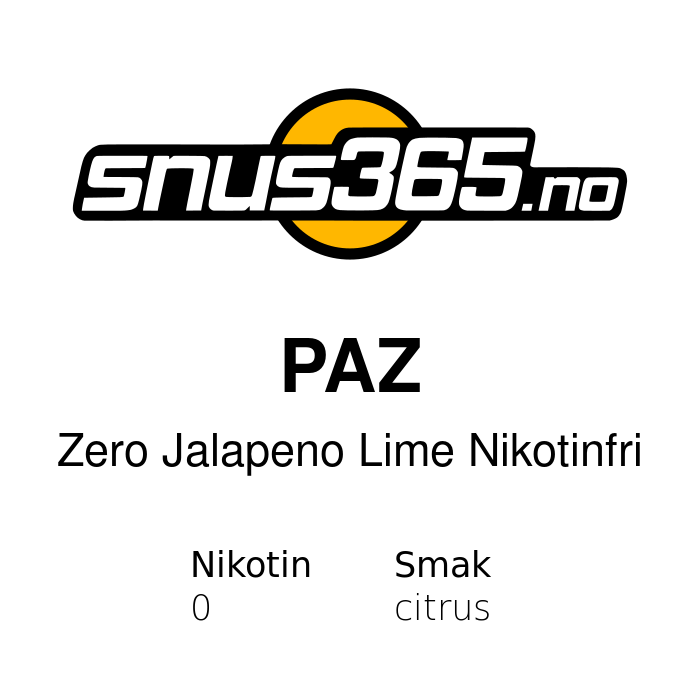 PAZ Zero Jalapeno Lime Nikotinfri