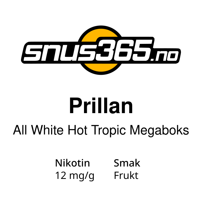Prillan All White Hot Tropic Megaboks