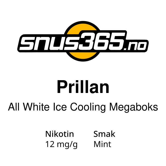 Prillan All White Ice Cooling Megaboks