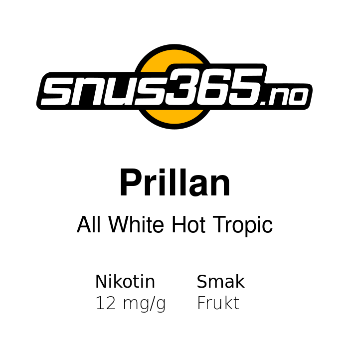 Prillan Hot Tropic - 400 helhvit snus