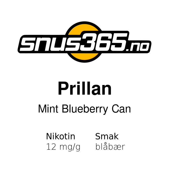 Prillan Mint Blueberry Can Prillan Mint Blueberry Can