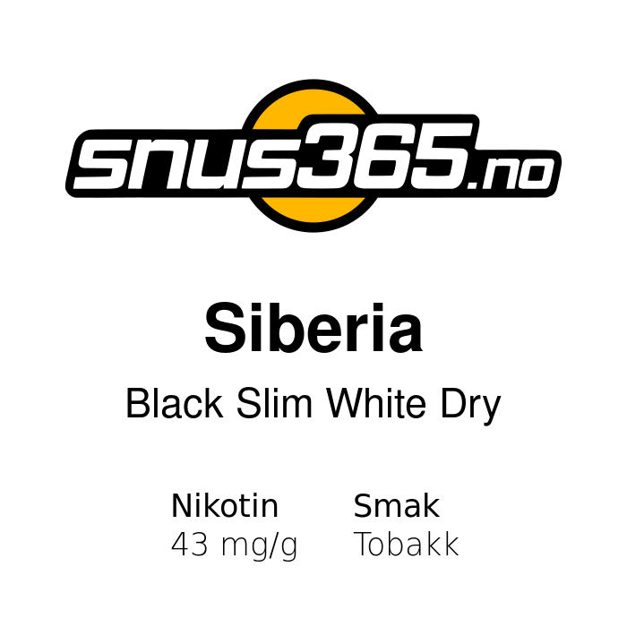 Siberia Black Slim White Dry