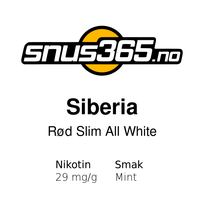 Siberia Rød Slim All White