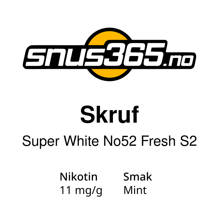 Skruf Super White No52 Fresh S2
