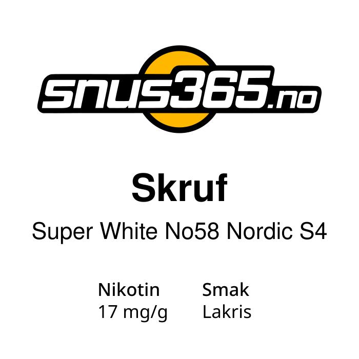 Skruf Super White No58 Nordic S4