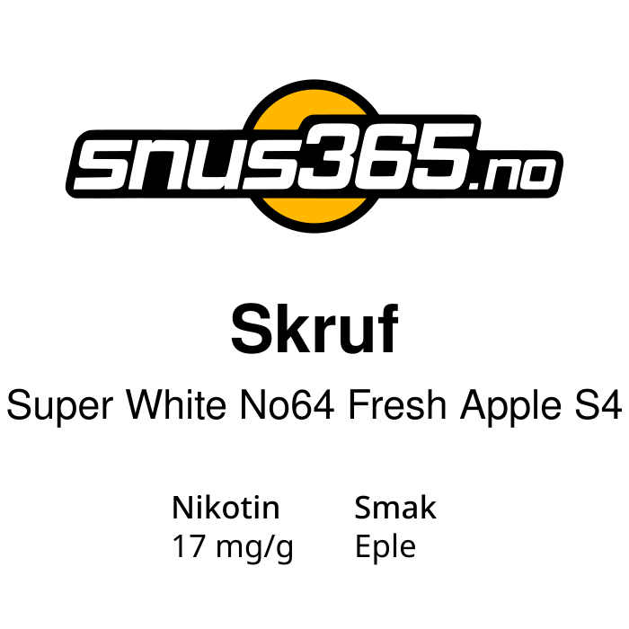 Skruf Super White No64 Fresh Apple S4