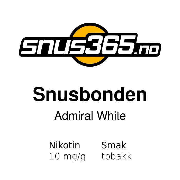 Snusbonden Admiral White