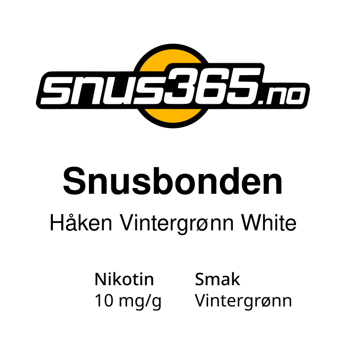 Snusbonden Håken Vintergrønn White