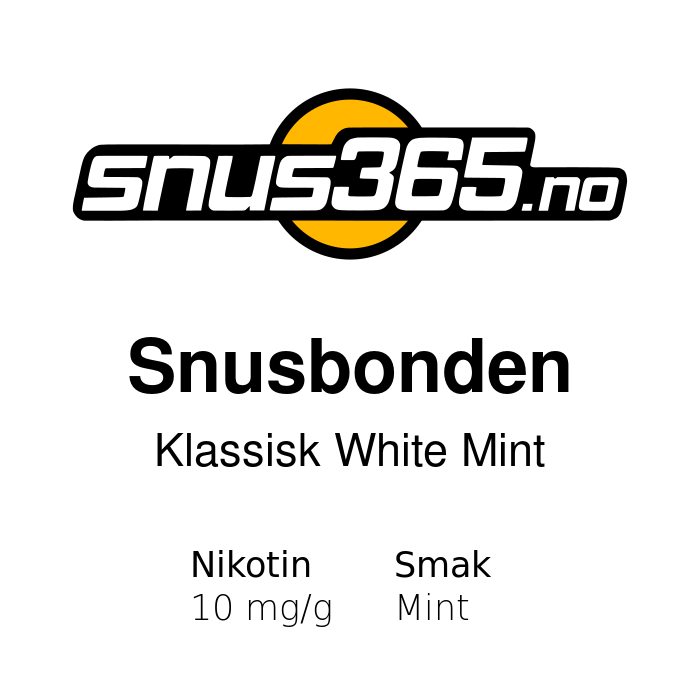 Snusbonden Klassisk White Mint