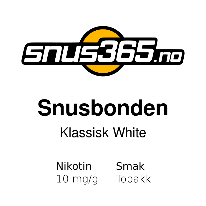 Snusbonden Klassisk White