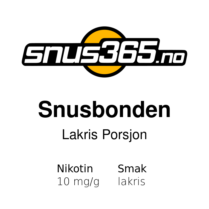 Snusbonden Lakris Porsjon Snusbonden Lakris Porsjon