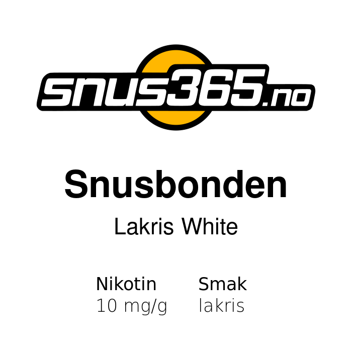 Snusbonden Lakris White Snusbonden Lakris White