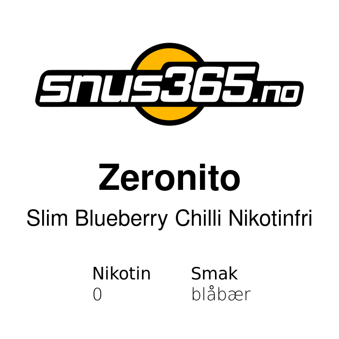 Zeronito Slim Blueberry Chilli Nikotinfri