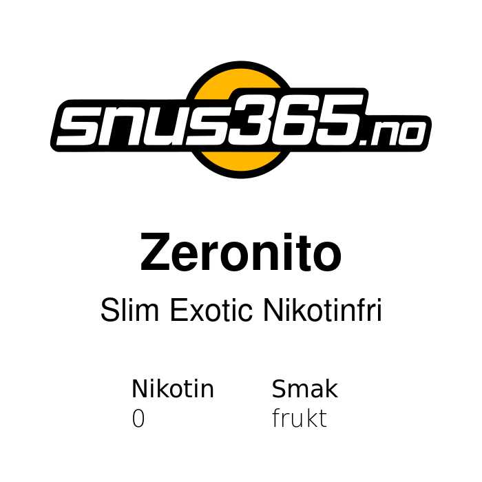 Zeronito Slim Exotic Nikotinfri