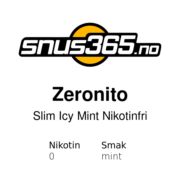 Zeronito Slim Icy Mint Nikotinfri