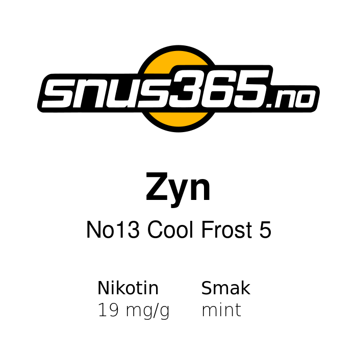 Zyn No13 Cool Frost 5 Zyn No13 Cool Frost 5