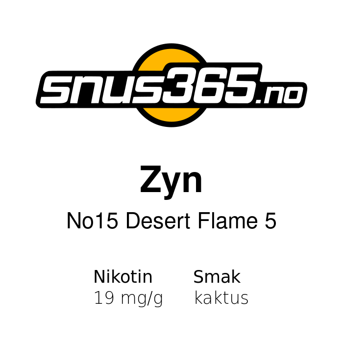 Zyn No15 Desert Flame 5 Zyn No15 Desert Flame 5