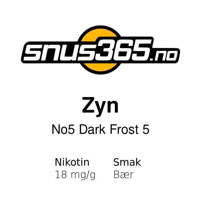 Zyn No5 Dark Frost 5