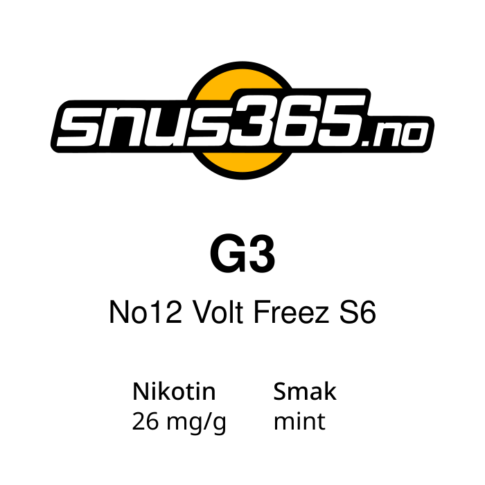 G3 No12 Volt Freez S6